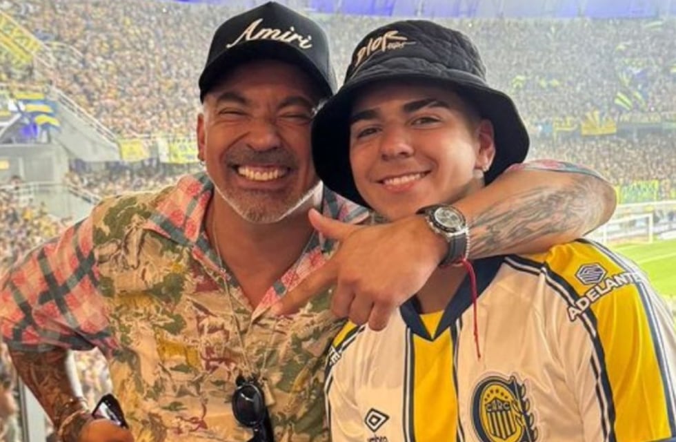 Con el Pocho Lavezzi en la tribuna: el debut en Primera de su hijo Tomás con la camiseta de Unión