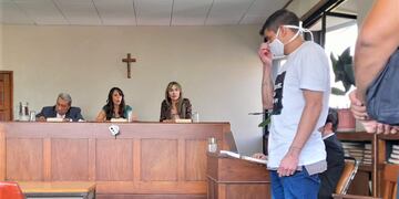 Reinaldo Javier Broi, el femicida condenado a prisión perpetua en Jujuy, al momento de asumir su culpabilidad ante el Tribunal en lo Criminal n° 3.