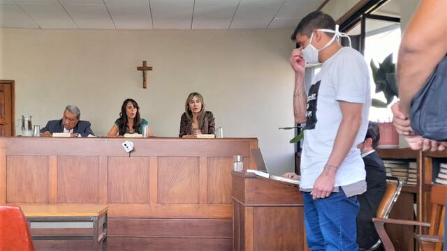 Reinaldo Javier Broi, el femicida condenado a prisión perpetua en Jujuy, al momento de asumir su culpabilidad ante el Tribunal en lo Criminal n° 3.