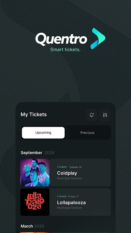 En la App Quentro estarán tus entradas.