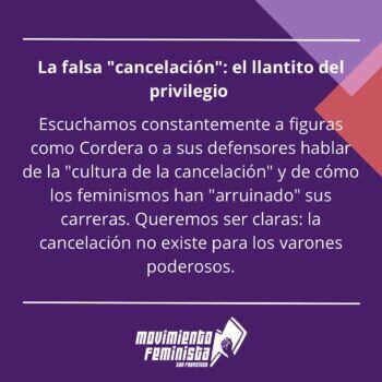 Cordera suspendió el show en San Francisco