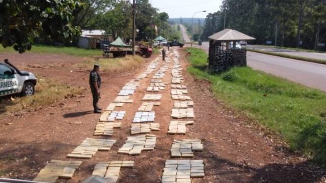 Tarumá: abandonan millonario cargamento de marihuana.