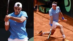 Cerúndolo (izq) ganó y Etcheverry (der) perdió.