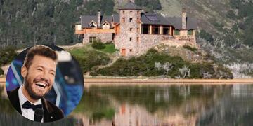 La mansión de Tinelli en Esquel: capilla, piscina techada, residencia para invitados, seis pisos y lago privado.