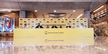 Conferencia de prensa de Horacio Rodríguez Larreta (Twitter: @horaciorlarreta)