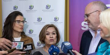 María Fernanda Telesco, Alicia Tate y Jorge Henn en la presentación de la "Ley Chachi"