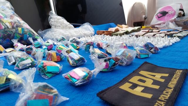 Droga. La droga estaba distribuida en dosis listas para la venta.