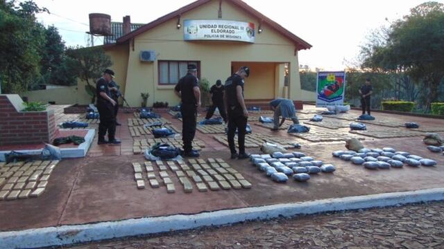 Incautan más de una tonelada de marihuana en Eldorado.