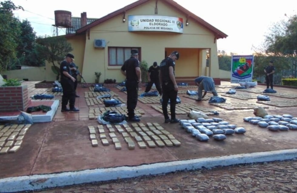 Incautan más de una tonelada de marihuana en Eldorado