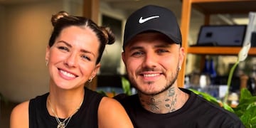 Eugenia la China Suárez junto a su actual pareja, Mauro Icardi.