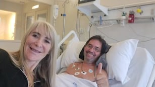 Carlos Andrés, el Bocha Houriet, acompañado por Marilin Gelain, la Gringa, ya de alta (Face Bocha Houriet).