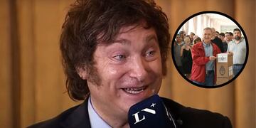 Milei habló de los votos de Schiaretti.