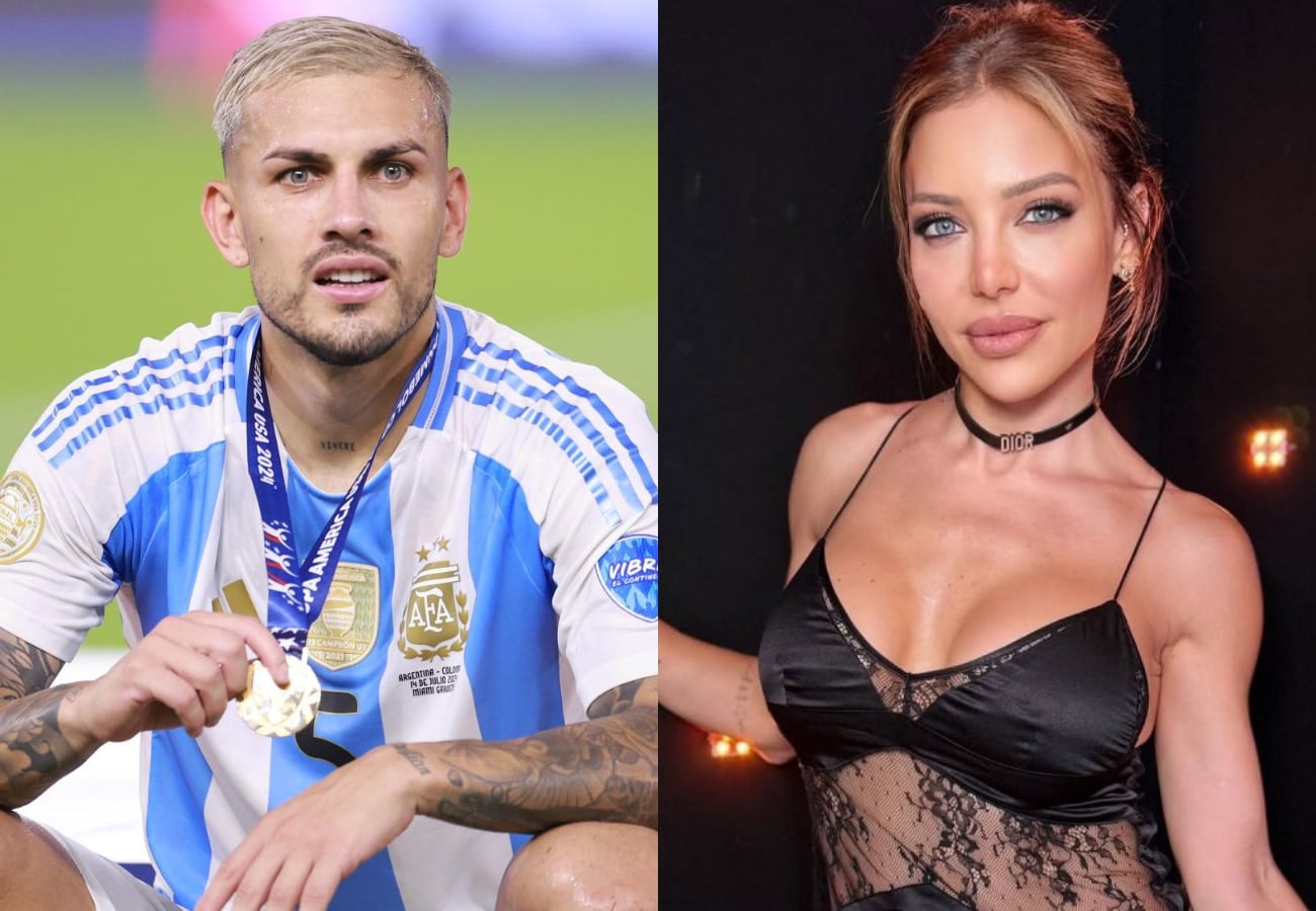 Evangelina Anderson y Leandro Paredes.