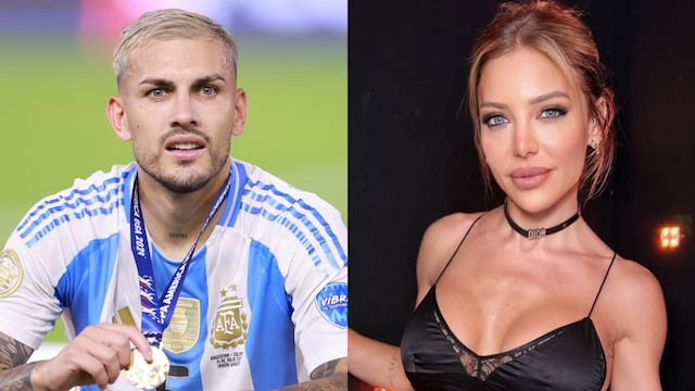 Evangelina Anderson y Leandro Paredes.