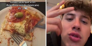 Es mexicano, se sorprendió por cómo se come la pizza en Argentina y armó debate en TikTok: “Está hecha distinta”