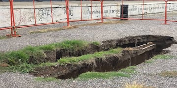 Socavones en la costanera rosarina