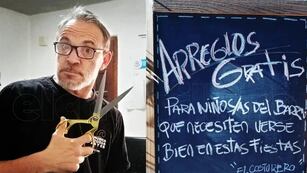 Marcelo de Felice, el generoso costurero que arreglará ropa para una mejor navidad para los niños. Gentileza: El Chorrillero