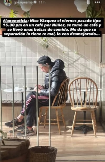 Así está hoy Nicolás Vázquez tras la separación con Gimena Accardi.