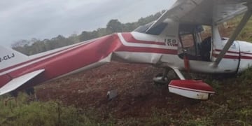 Milagro en Eldorado: una avioneta se estrelló y sus tripulantes salieron prácticamente ilesos del accidente.
