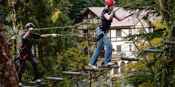 En la reserva Natural de Villavincencio se puede practicart arborismo, tirolesas y minipark. Gentileza Gobierno de Mendoza
