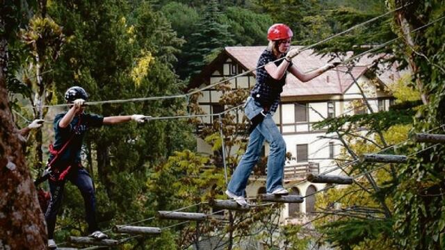 En la reserva Natural de Villavincencio se puede practicart arborismo, tirolesas y minipark. Gentileza Gobierno de Mendoza