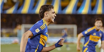 Zeballos celebra su gol ante Godoy Cruz (Boca)