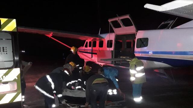 Vuelo sanitario desde Tres Arroyos hacia el Hospital El Cruce
