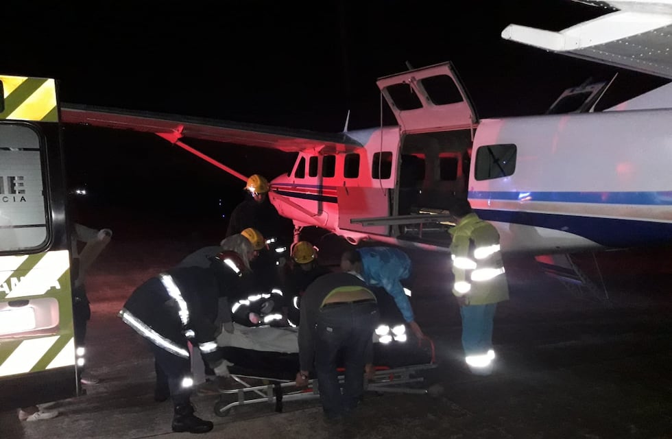 Vuelo sanitario desde Tres Arroyos hacia el Hospital El Cruce