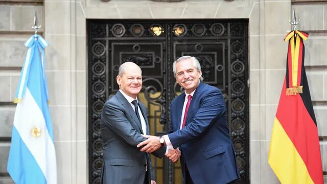 El canciller de Alemania Olaf Scholz se reunió con el presidente Alberto Fernández. - Gentileza
