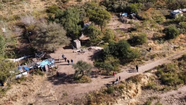 Una vista aérea del inicio del operativo en zonas aledañas al espejo de agua de Potreros de los Funes. Gentileza El Diario