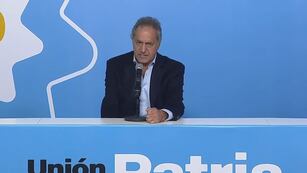 Daniel Scioli, vocero de Unión por la Patria.