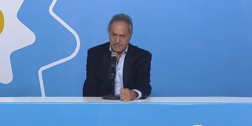 Daniel Scioli, vocero de Unión por la Patria.