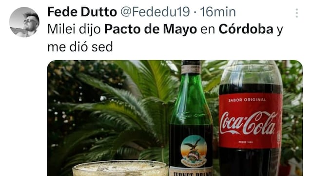 Los memes más ingeniosos del “pacto de mayo” en Córdoba que anunció Milei en el Congreso.