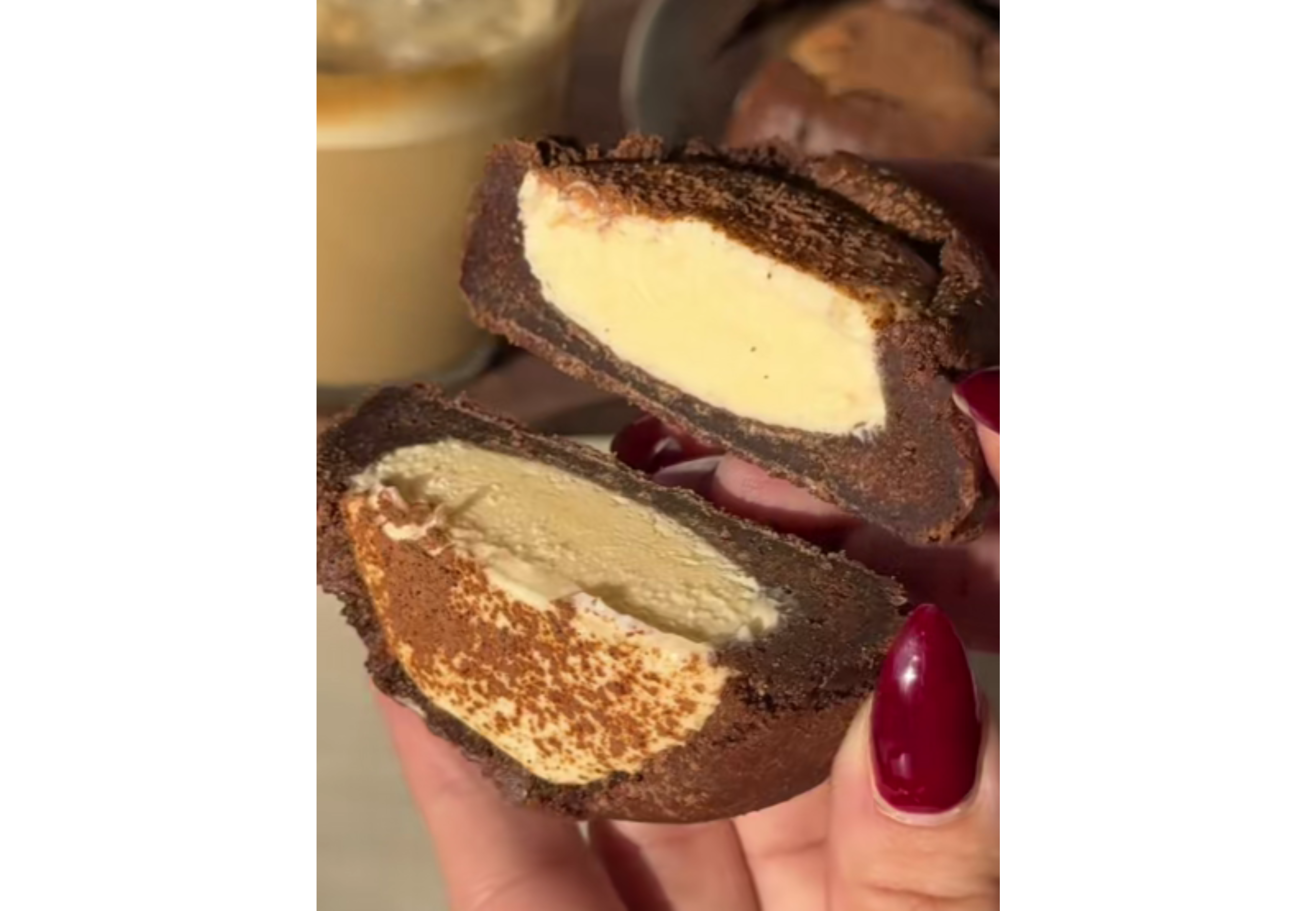 Así queda la cookie por dentro.