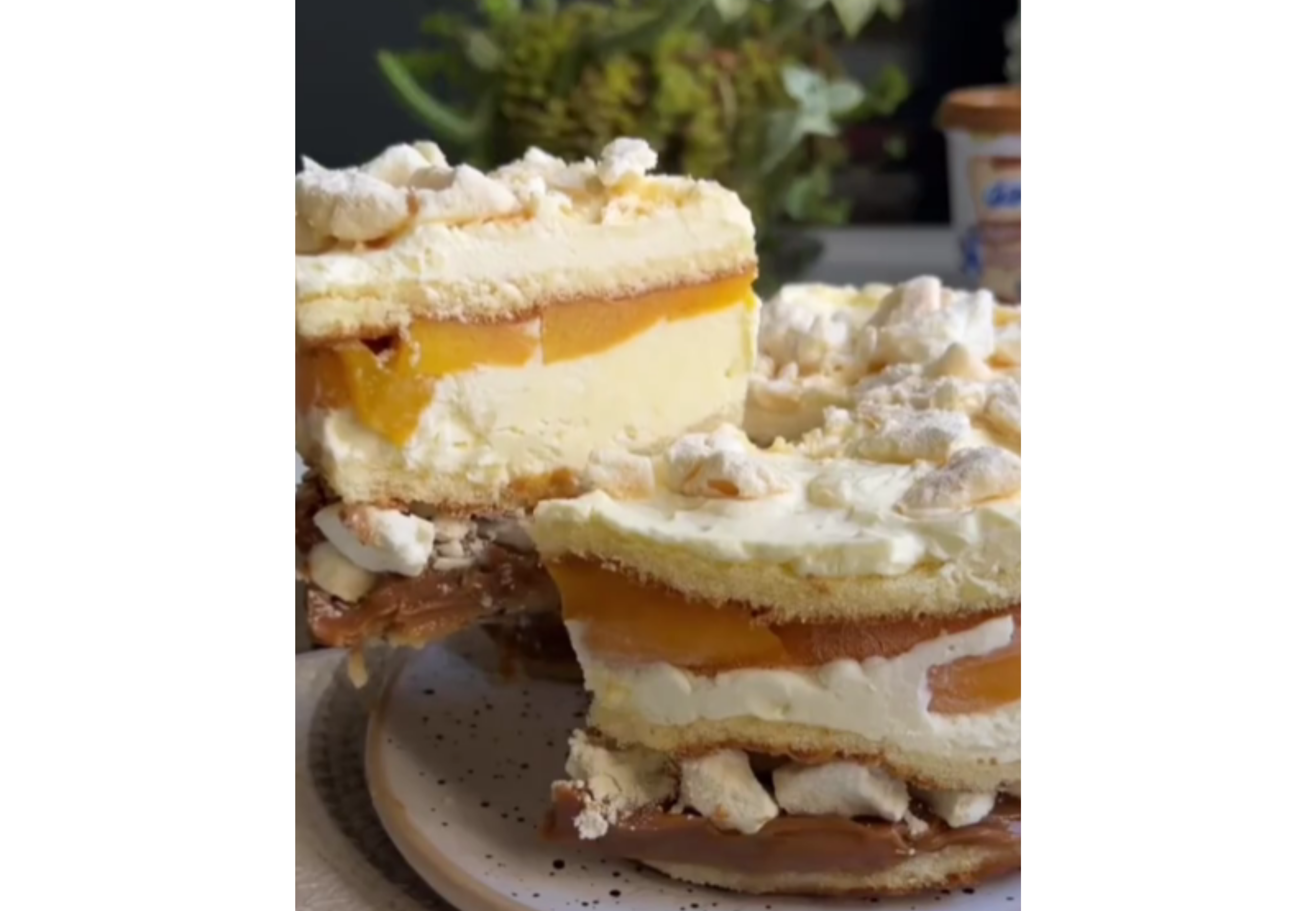 Postre chajá con pocos ingredientes.