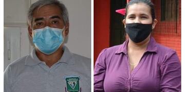 Martin González, director de la nueva dirección de Asistencia Social y Discapacidad y Mirta Elizabeth López, nueva directora de Asuntos Guaraníes.