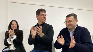 Carolina GIusti, Leo Viotti y Lisandro Mársico, reunidos el jueves pasado