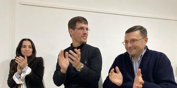 Carolina GIusti, Leo Viotti y Lisandro Mársico, reunidos el jueves pasado