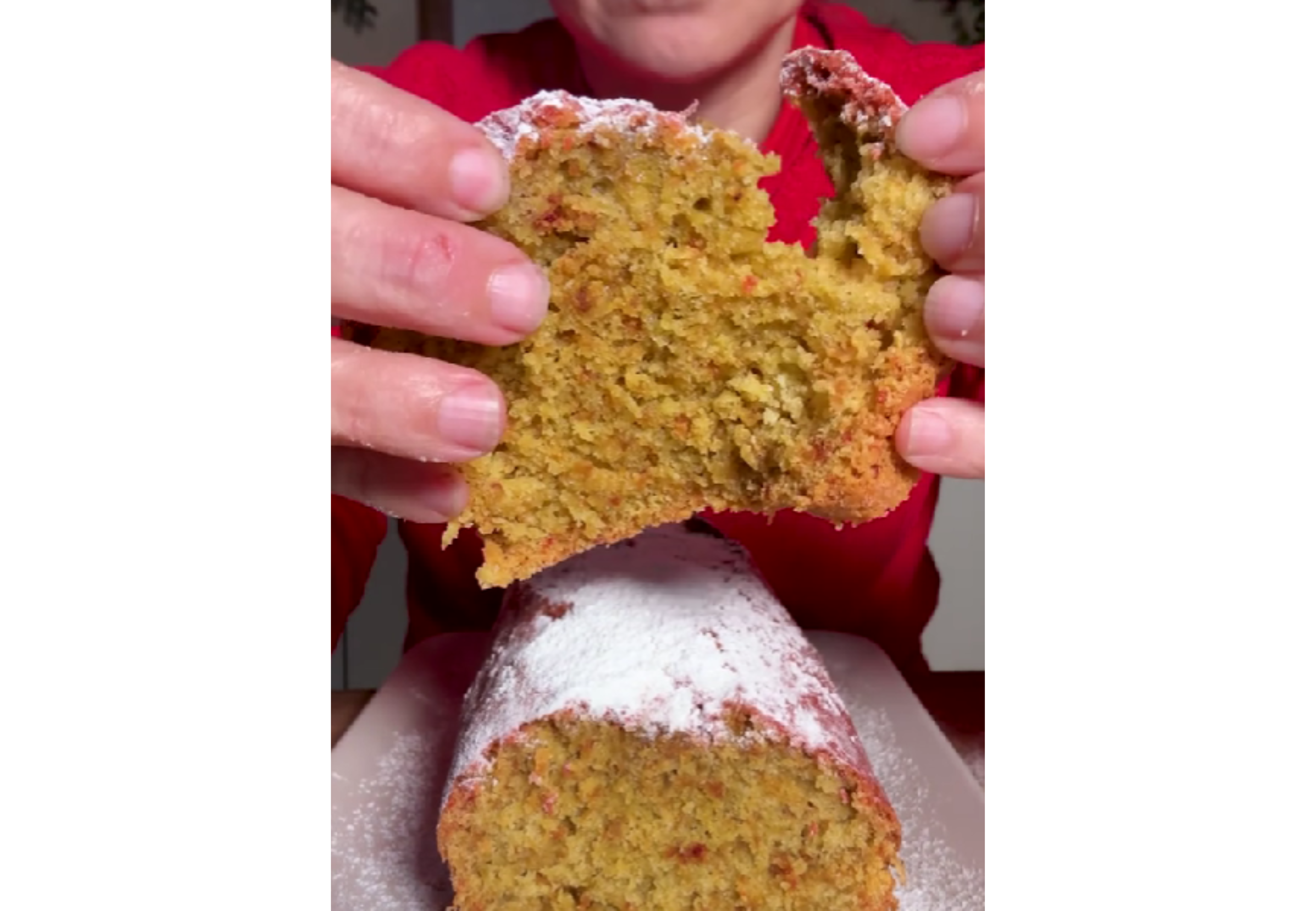 Así queda el budín de remolacha.