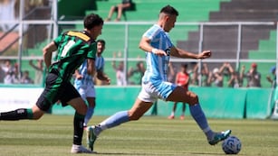 Imparable. Bruno Nasta, goleador de Racing de Nueva Italia, va por más ante Nueva Chicago (Prensa Racing)