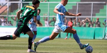 Imparable. Bruno Nasta, goleador de Racing de Nueva Italia, va por más ante Nueva Chicago (Prensa Racing)