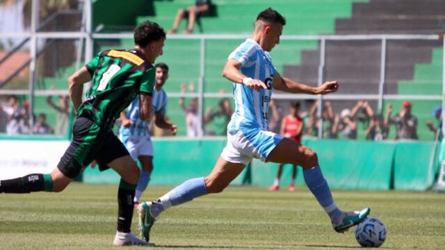 Imparable. Bruno Nasta, goleador de Racing de Nueva Italia, va por más ante Nueva Chicago (Prensa Racing)