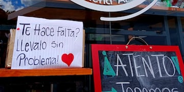 Gesto solidario en La Falda