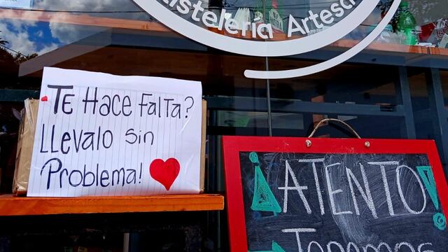 Gesto solidario en La Falda