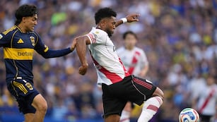 Borja jugando en la Bombonera (AP)