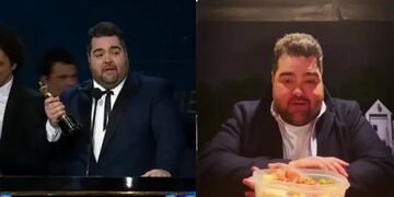 Tras ganar 1 de los 3 premios posibles en los Martín Fierro, Darío Barassi grabó un video para su cuenta de Instagram.