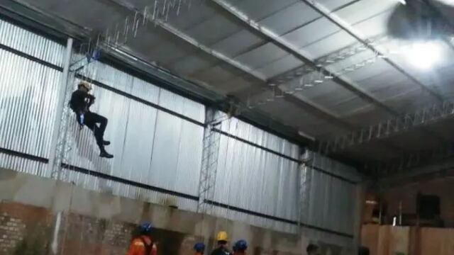 Se destacó las prácticas de capacitación de rescate en altura.