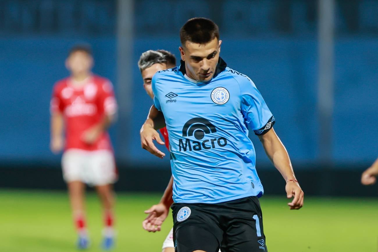 Julián Mavilla en la reserva de Belgrano (Prensa Belgrano)