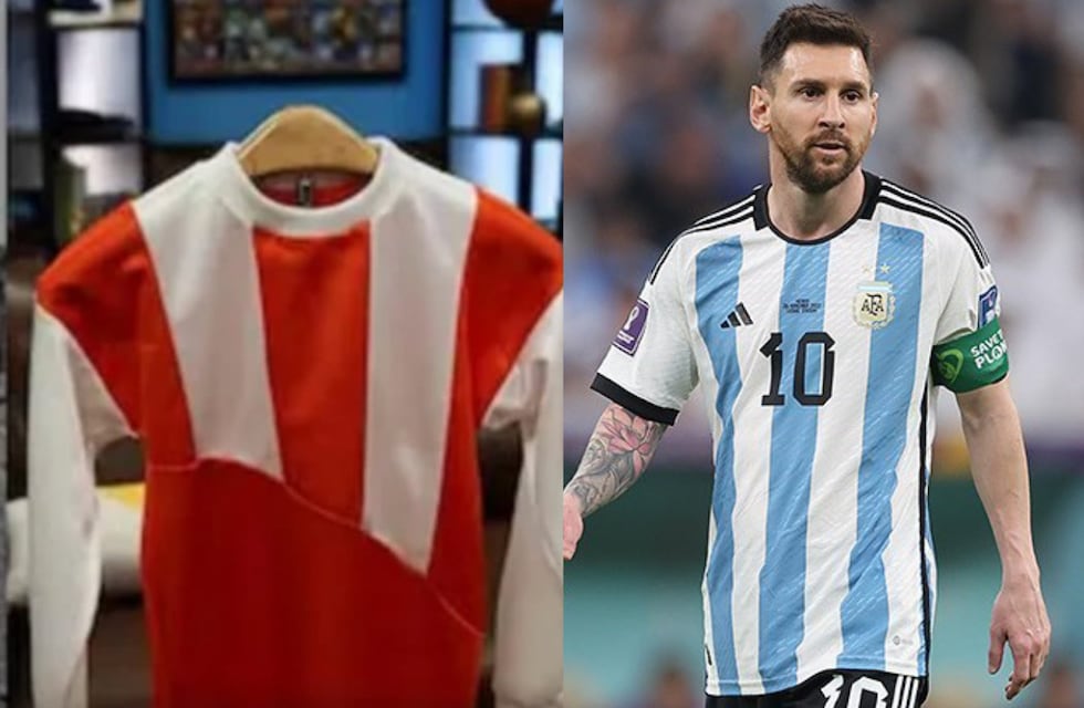 Subastan la primera camiseta que usó Lionel Messi en el Club Grandoli de Rosario