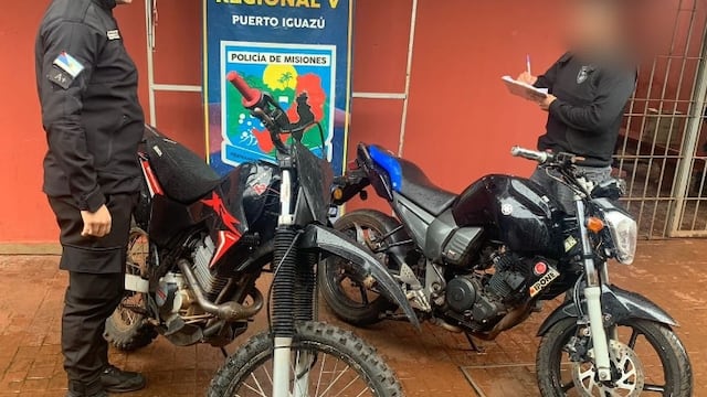 Recuperan dos motocicletas robadas en Comandante Andresito que fueron comercializadas en Pozo Azul.